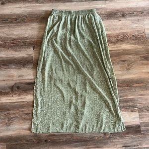 Faded Glory Sage Green Double Slit Skirt